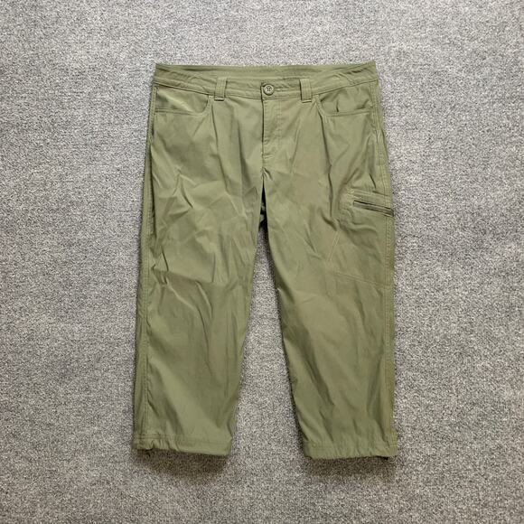 Eddie Bauer Pants Womens 12 Ivy Stretch Cargo Zip Pocket Drawstring Hem Capri - Picture 4 of 13